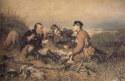 Vasily Perov Hunters at Rest china oil painting reproduction